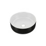 Umywalka nablatowa 36x36 cm SIMPLE 8 WHITE/BLACK 36