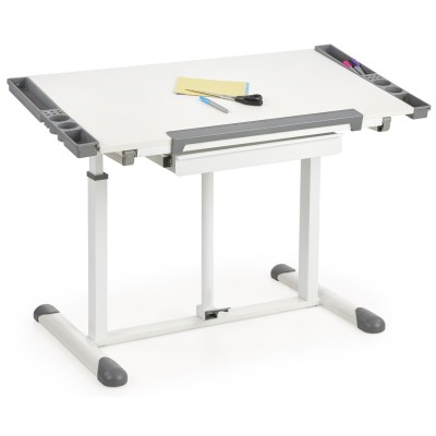 Biurko dla dziecka regulowane B42 Halmar biały + popiel