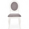 Krzesło białe drewniane do salonu BAROCK