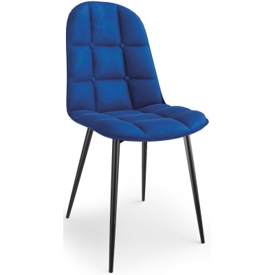 Krzesło welurowe tkanina velvet K417 granatowe Halmar