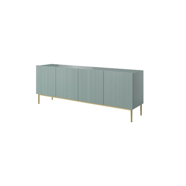 Komoda NICOLE 200cm - szałwia + złote nóżki