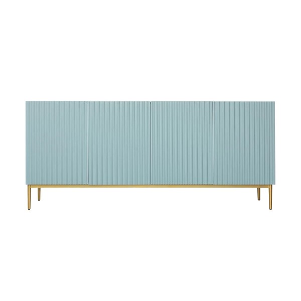 Komoda NICOLE 200cm - szałwia + złote nóżki