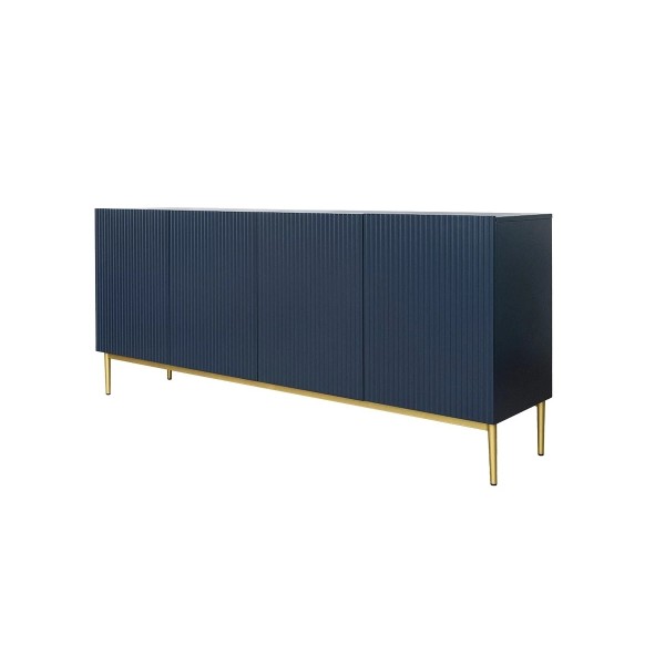Granatowa komoda NICOLE 200 cm złote nóżki