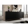 Komoda NICOLE 200 cm - czarny mat / czarne nóżki