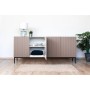 Komoda NICOLE 200 cm - antyczny róż MDF / czarne nóżki
