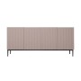 Komoda NICOLE 200 cm - antyczny róż MDF / czarne nóżki