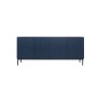 Komoda NICOLE 200 cm - granat MDF / czarne nóżki