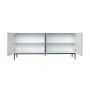 Komoda NICOLE 200 cm - szałwia MDF / czarne nóżki