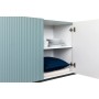 Komoda NICOLE 200 cm - szałwia MDF / czarne nóżki