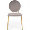 Krzesła tapicerowane ze złotymi nogami K363 popiel