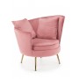 Fotel różowy welurowy ALMOND