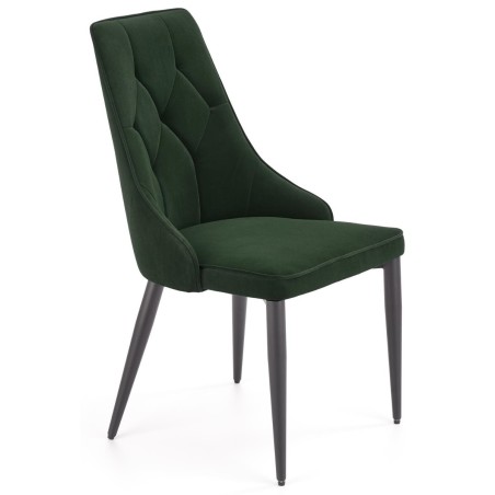 Krzesła kubełkowe do salonu K365 ciemno zielone Halmar