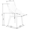 Krzesło kubełkowe TOLEDO 2 grafitowe + SOLO 265