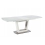 BLANCO stół rozkładany blat - biały marmur / biały, noga - biały (3p1szt)Stoły szklane i mdf 