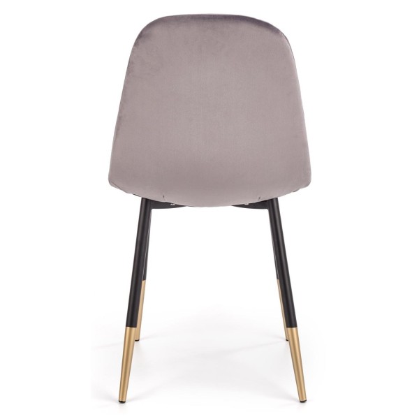 Welurowe krzesło K379 popielate Halmar
