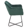 Nowoczesne krzesła fotelowe K377 ciemno zielone