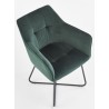 Nowoczesne krzesła fotelowe K377 ciemno zielone