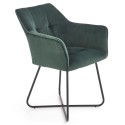 Nowoczesne krzesła fotelowe K377 ciemno zielone Halmar