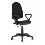 Krzesło na kółkach z podłokietnikami BRAVO czarny OBAN EF019 Nowy Styl