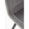 Krzesło tapicerowane na metalowych nogach K388 popielate