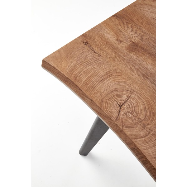 DICKSON stół rozkładany 120-180/80 cm, blat - naturalny, nogi - czarny (2p1szt)Stoły szklane i mdf 