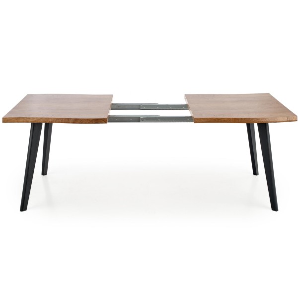 DICKSON stół rozkładany 120-180/80 cm, blat - naturalny, nogi - czarny (2p1szt)Stoły szklane i mdf 