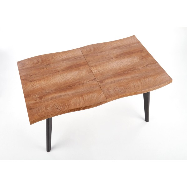 DICKSON stół rozkładany 150-210/90 cm, blat - naturalny, nogi - czarny (2p1szt)Stoły szklane i mdf 