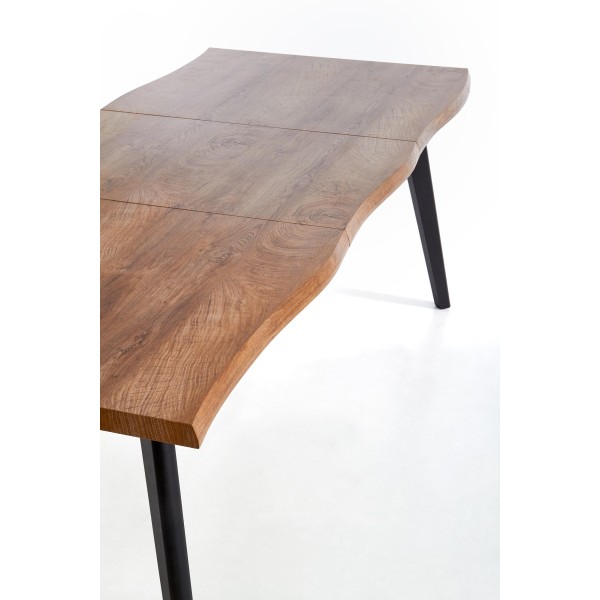 DICKSON stół rozkładany 150-210/90 cm, blat - naturalny, nogi - czarny (2p1szt)Stoły szklane i mdf 
