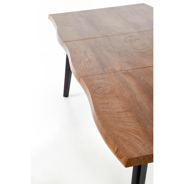 DICKSON stół rozkładany 150-210/90 cm, blat - naturalny, nogi - czarny (2p1szt)Stoły szklane i mdf 