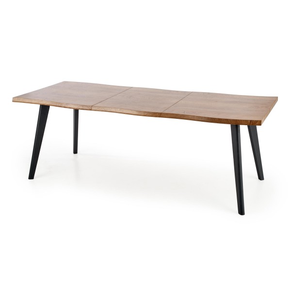 DICKSON stół rozkładany 150-210/90 cm, blat - naturalny, nogi - czarny (2p1szt)Stoły szklane i mdf 