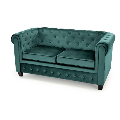 Sofa dwuosobowa nierozkładana ERIKSEN XL ciemny zielony + czarny