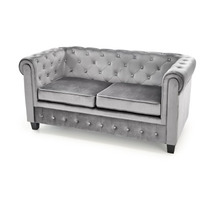 Sofa nierozkładana dwuosobowa ERIKSEN XL popielaty + czarny