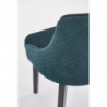 Krzesło do salonu welurowe TOLEDO 3 ciemno zielone