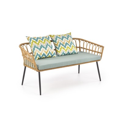Sofa rattanowa 2 osobowa GARDENA 2S Halmar