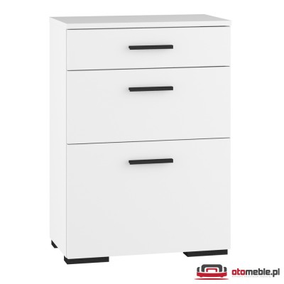 Biała szafka na buty z szufladą 60 cm GAMA 04