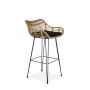 H105 hoker naturalny / czarny (1p2szt)Meble barowe i restauracyjne 