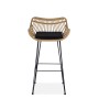 H105 hoker naturalny / czarny (1p2szt)Meble barowe i restauracyjne 