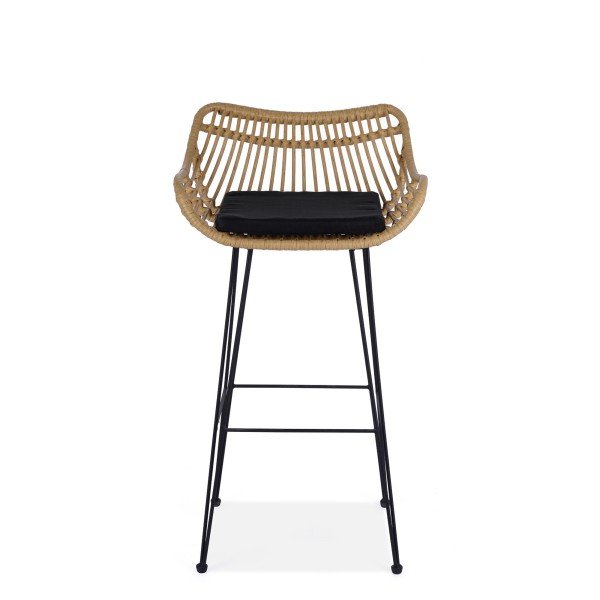 H105 hoker naturalny / czarny (1p2szt)Meble barowe i restauracyjne 