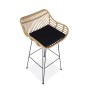 H105 hoker naturalny / czarny (1p2szt)Meble barowe i restauracyjne 