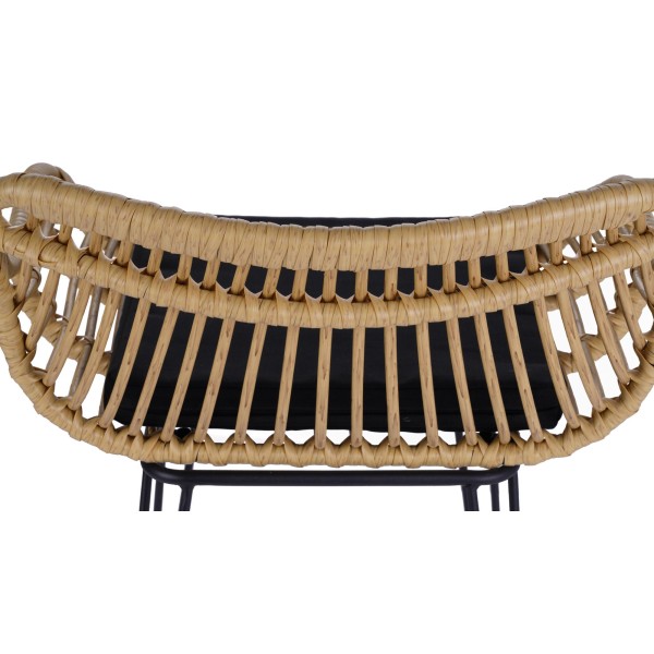 H105 hoker naturalny / czarny (1p2szt)Meble barowe i restauracyjne 