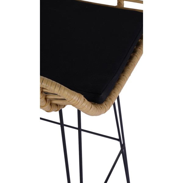 H105 hoker naturalny / czarny (1p2szt)Meble barowe i restauracyjne 
