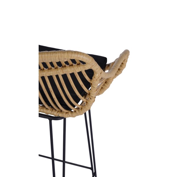 H105 hoker naturalny / czarny (1p2szt)Meble barowe i restauracyjne 