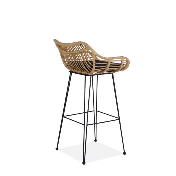 H105 hoker naturalny / czarny (1p2szt)Meble barowe i restauracyjne 