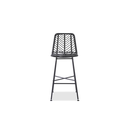 Hoker rattan czarny H97 Halmar