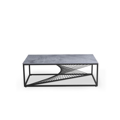 INFINITY 2  ława, popielaty marmur / czarny