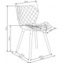 K277 krzesło biało / popiel (1p2szt)Krzesła metalowe 