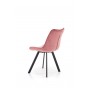 K332 krzesło nogi - czarne, siedzisko - różowy (1p2szt)Krzesła metalowe 