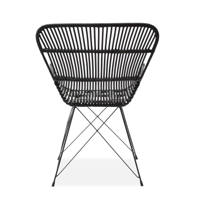 Krzesło rattan czarny K335 Halmar