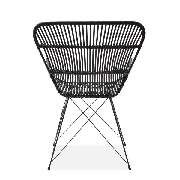 K335 krzesło rattan czarny (2p1szt)Krzesła metalowe 