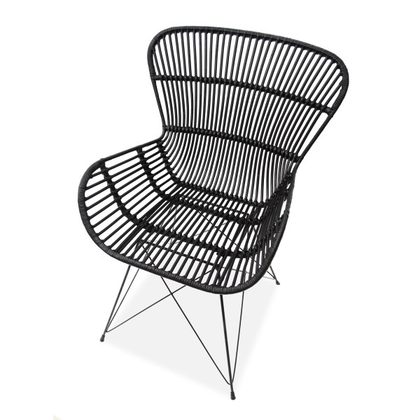 K335 krzesło rattan czarny (2p1szt)Krzesła metalowe 
